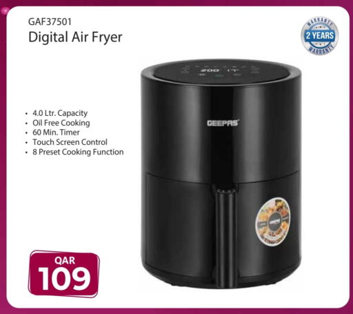 Kitchen Appliance in Regency Group, Qatar Offers - Qatar GEEPAS Air Fryer available at Regency Group in Qatar - Al Wakra