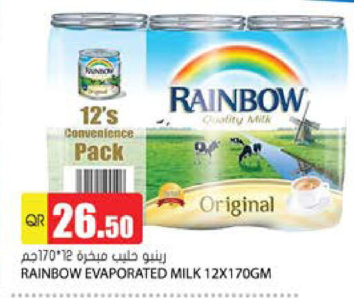 RAINBOW Evaporated Milk available at Grand Hypermarket in Qatar - Umm Salal