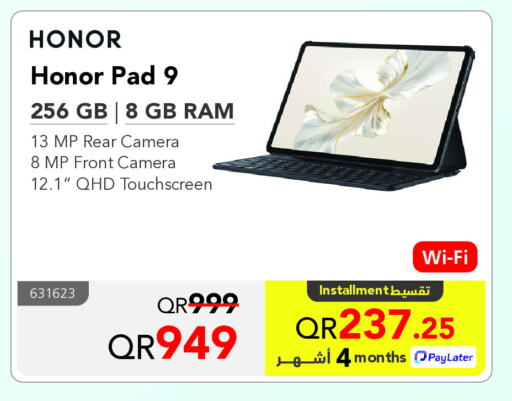 HONOR available at Jarir Bookstore  in Qatar - Al-Shahaniya