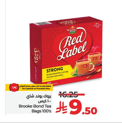 RED LABEL Tea Bags available at LULU Hypermarket in KSA, Saudi Arabia, Saudi - Riyadh