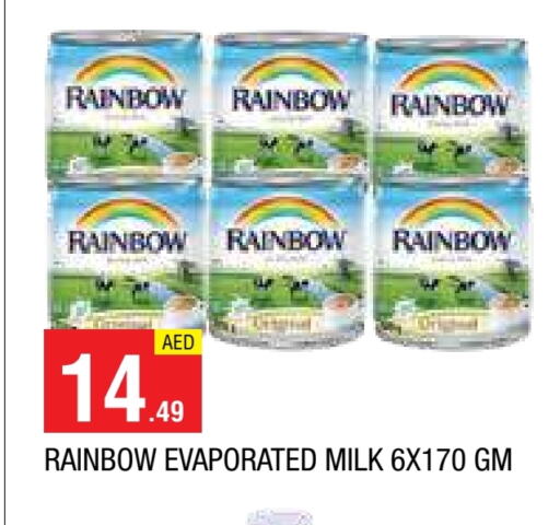 Powdered & Condensed Milk in AL MADINA, UAE Offers - United Arab Emirates RAINBOW Evaporated Milk available at AL MADINA in UAE - Sharjah / Ajman