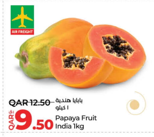 Fresh Fruits in LuLu Hypermarket, Qatar Offers - Qatar Papaya from India available at LuLu Hypermarket in Qatar - Al-Shahaniya