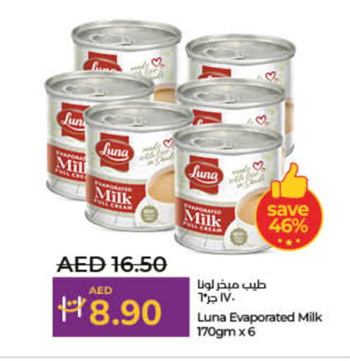 LUNA Evaporated Milk available at Lulu Hypermarket in UAE - Fujairah