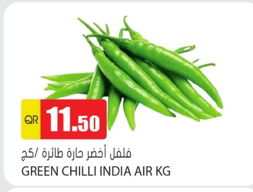 الخضروات الطازجة in جراند هايبرماركت, قطر Offers - قطر Green chilli from India available at جراند هايبرماركت in قطر - الشحانية