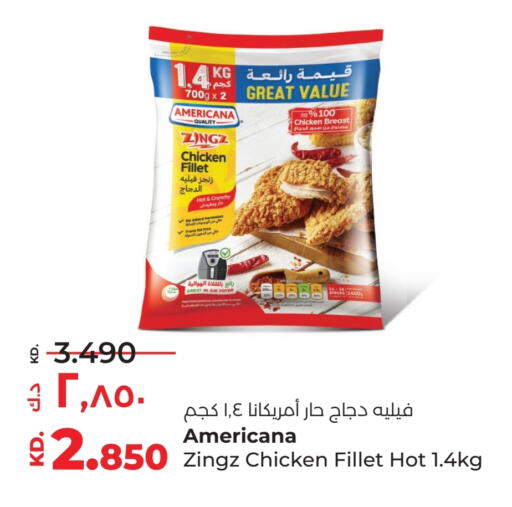AMERICANA Chicken Fillet available at Lulu Hypermarket  in Kuwait - Ahmadi Governorate