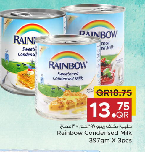 RAINBOW Condensed Milk available at Family Mart in Qatar - Umm Salal