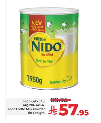 Powdered & Condensed Milk in LULU Hypermarket, Saudi Arabia Offers - Saudi Arabia NIDO Milk Powder available at LULU Hypermarket in KSA, Saudi Arabia, Saudi - Al Khobar