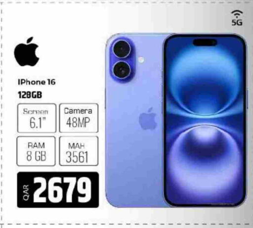 APPLE iPhone 16 available at Al Rawabi Electronics in Qatar - Doha