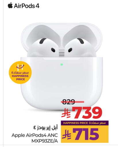 APPLE Earphone available at LULU Hypermarket in KSA, Saudi Arabia, Saudi - Hail