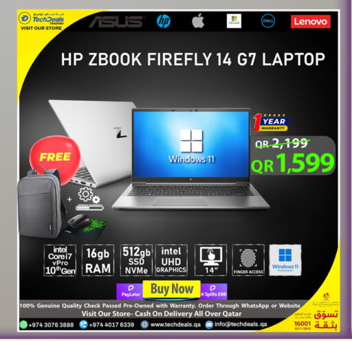 HP Laptop available at Tech Deals Trading in Qatar - Al Shamal