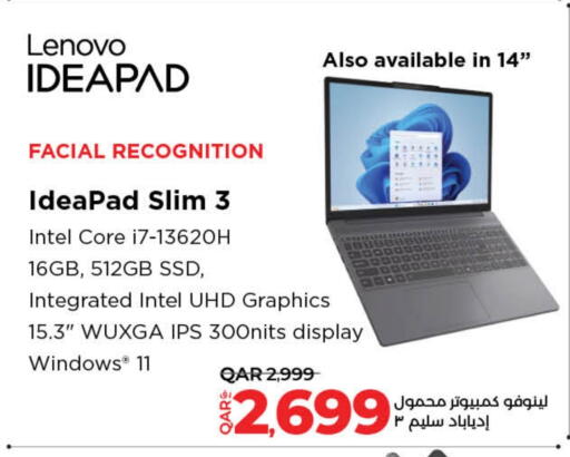 Computer & Laptop in LuLu Hypermarket, Qatar Offers - Qatar LENOVO Laptop available at LuLu Hypermarket in Qatar - Al-Shahaniya