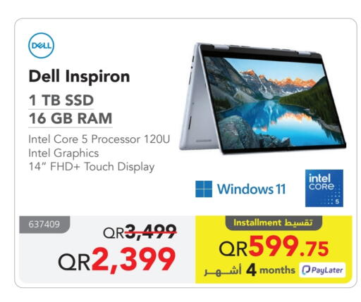 DELL Laptop available at Jarir Bookstore  in Qatar - Al-Shahaniya