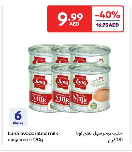 LUNA Evaporated Milk available at Carrefour UAE in UAE - Fujairah