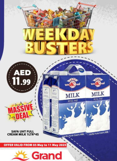 Milk & Laban in Grand Hyper Market, UAE Offers - United Arab Emirates SAFA Long Life / UHT Milk available at Grand Hyper Market in UAE - Sharjah / Ajman