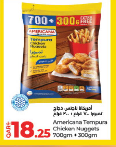 أمريكانا ناجتس الدجاج available at لولو هايبرماركت in قطر - الدوحة
