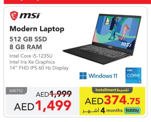 MSI Laptop available at Jarir Bookstore UAE in UAE - Al Ain
