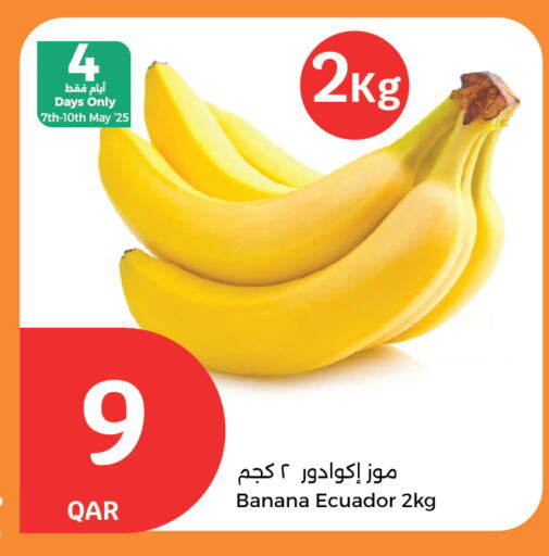 Banana from Ecuador available at City Hypermarket in Qatar - Al Wakra