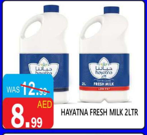 HAYATNA Fresh Milk available at United Hypermarket in UAE - Dubai