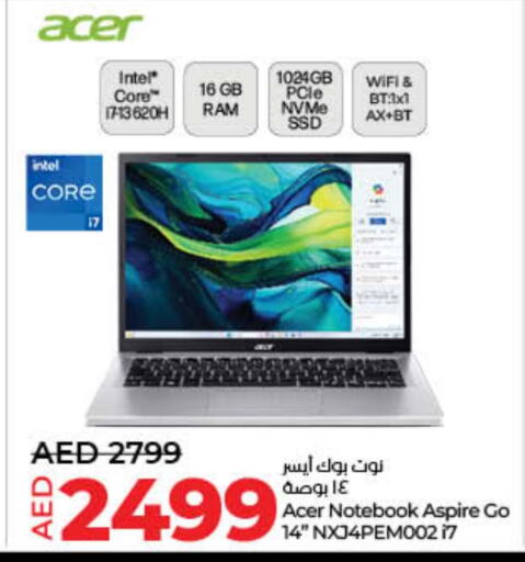 Computer & Laptop in Lulu Hypermarket, UAE Offers - United Arab Emirates ACER Laptop available at Lulu Hypermarket in UAE - Sharjah / Ajman