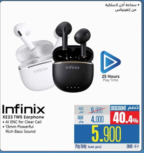 INFINIX Earphone available at eXtra in Oman - Muscat