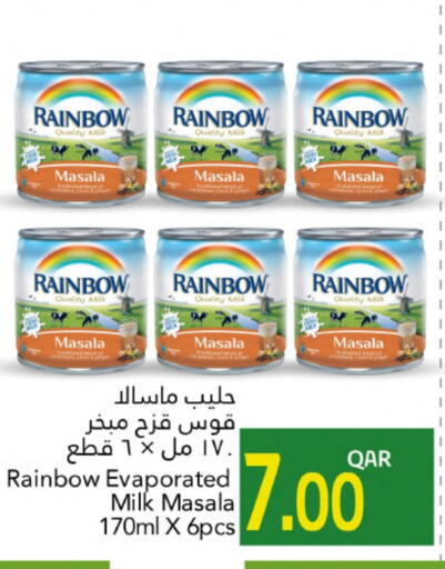 RAINBOW Evaporated Milk available at Gulf Food Center in Qatar - Al Shamal