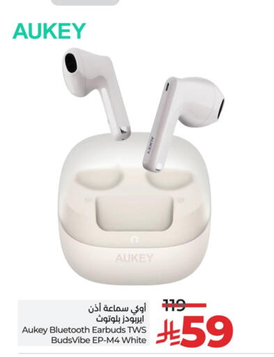 AUKEY Earphone available at LULU Hypermarket in KSA, Saudi Arabia, Saudi - Mecca