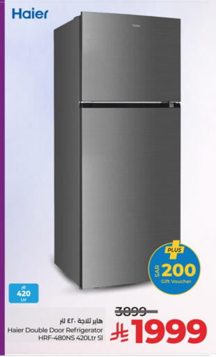 Large Appliances in LULU Hypermarket, Saudi Arabia Offers - Saudi Arabia HAIER Refrigerator available at LULU Hypermarket in KSA, Saudi Arabia, Saudi - Unayzah