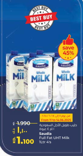 SAUDIA Long Life / UHT Milk available at Lulu Hypermarket  in Kuwait - Ahmadi Governorate