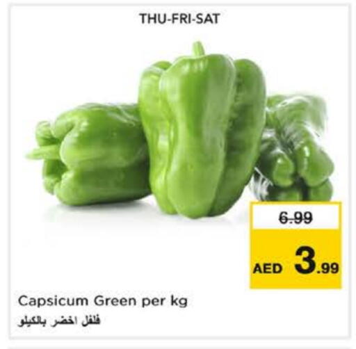 Fresh Vegetables in Nesto Hypermarket, UAE Offers - United Arab Emirates Chilli / Capsicum available at Nesto Hypermarket in UAE - Sharjah / Ajman