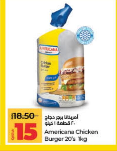 AMERICANA Chicken Burger available at LuLu Hypermarket in Qatar - Al Rayyan
