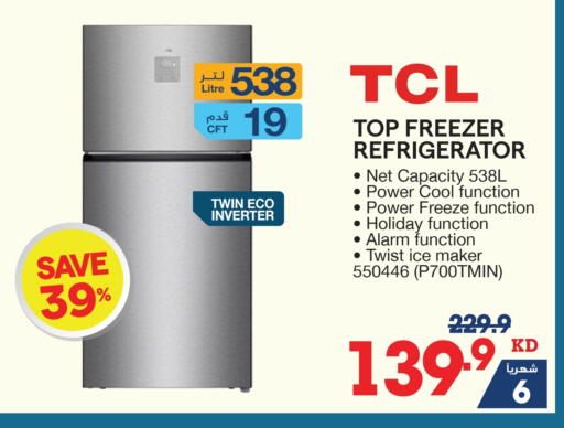 TCL Refrigerator available at X-Cite in Kuwait - Ahmadi Governorate