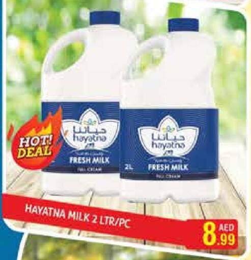 HAYATNA Fresh Milk available at Palm Hypermarket Muhaisina LLC in UAE - Dubai