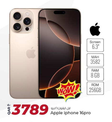 APPLE iPhone 16 available at Rawabi Hypermarket in Qatar - Umm Salal