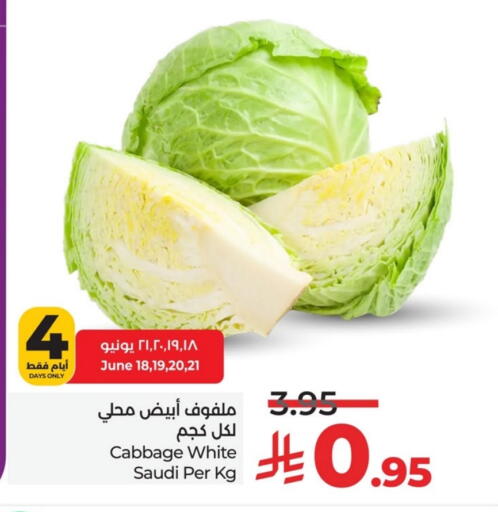 Fresh Vegetables in LULU Hypermarket, Saudi Arabia Offers - Saudi Arabia Cabbage from Saudi Arabia available at LULU Hypermarket in KSA, Saudi Arabia, Saudi - Al Hasa