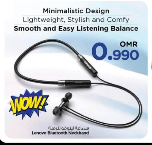 LENOVO Earphone available at Nesto Hyper Market   in Oman - Muscat
