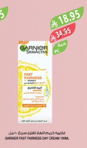 GARNIER Face Cream available at Farm  in KSA, Saudi Arabia, Saudi - Sakaka