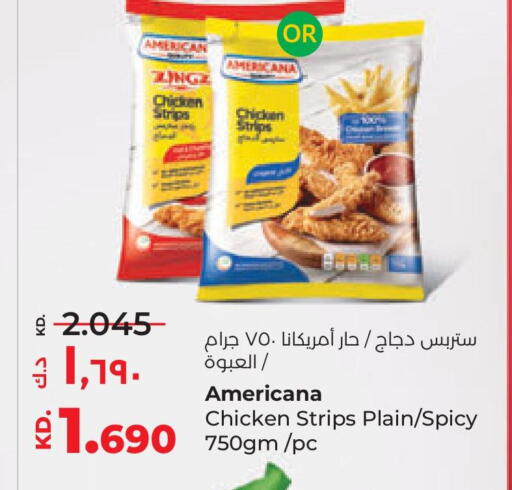 AMERICANA Chicken Strips available at Lulu Hypermarket  in Kuwait - Jahra Governorate