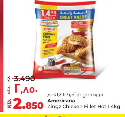 AMERICANA Chicken Fillet available at Lulu Hypermarket  in Kuwait - Ahmadi Governorate