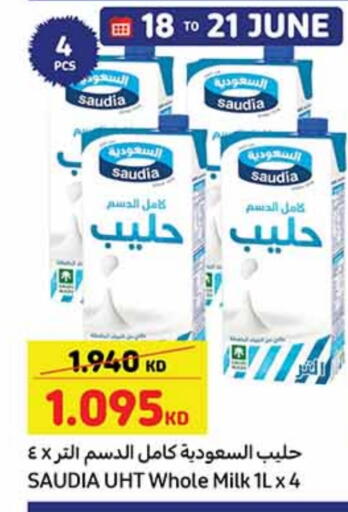 SAUDIA Long Life / UHT Milk available at Carrefour in Kuwait - Kuwait City