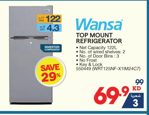 WANSA Refrigerator available at X-Cite in Kuwait - Ahmadi Governorate