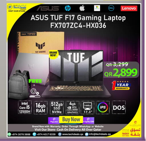 ASUS Laptop available at Tech Deals Trading in Qatar - Umm Salal