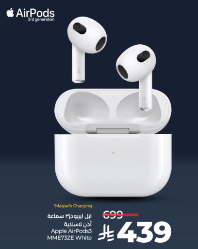 APPLE Earphone available at LULU Hypermarket in KSA, Saudi Arabia, Saudi - Hail