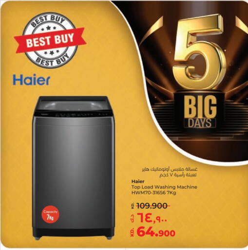 HAIER Washing Machine available at Lulu Hypermarket  in Kuwait - Kuwait City