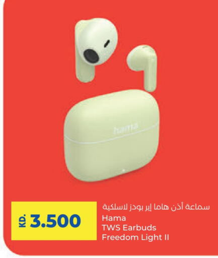 HAMA Earphone available at Lulu Hypermarket  in Kuwait - Ahmadi Governorate