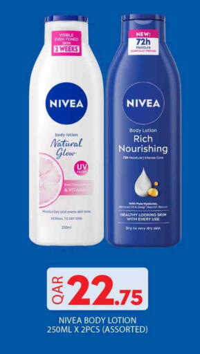 Nivea Body Lotion & Cream available at Rawabi Hypermarket in Qatar - Al Shamal