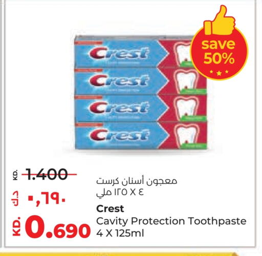 CREST Toothpaste available at Lulu Hypermarket  in Kuwait - Jahra Governorate