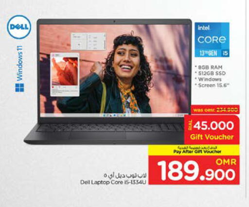 DELL Laptop available at Nesto Hyper Market   in Oman - Sohar