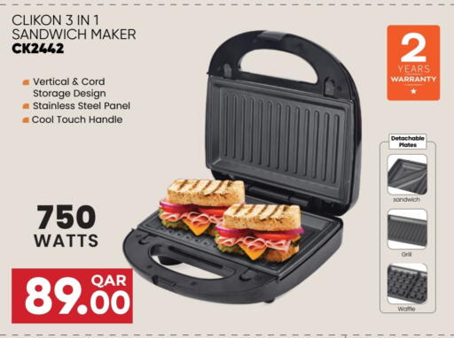CLIKON Sandwich Maker available at Regency Group in Qatar - Umm Salal