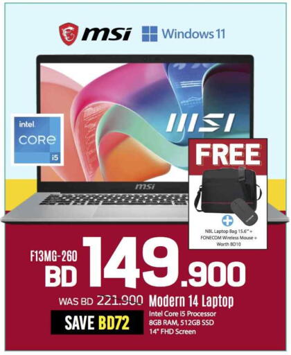 MSI Laptop available at Sharaf DG in Bahrain