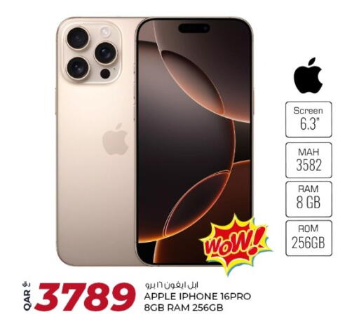 APPLE iPhone 16 available at Rawabi Hypermarket in Qatar - Doha